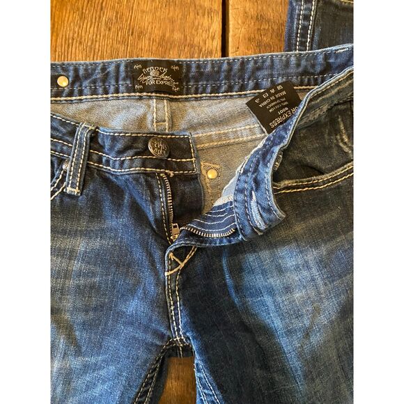 RERock for Express Distressed Boot Cut Jeans Size 6S - Picture 8 of 8